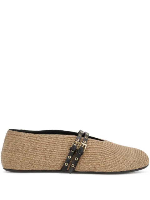 Alaïa double-strap ballet flats