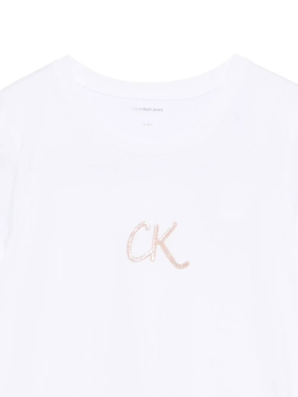 Calvin Klein Kids Katoenen top met logo Wit