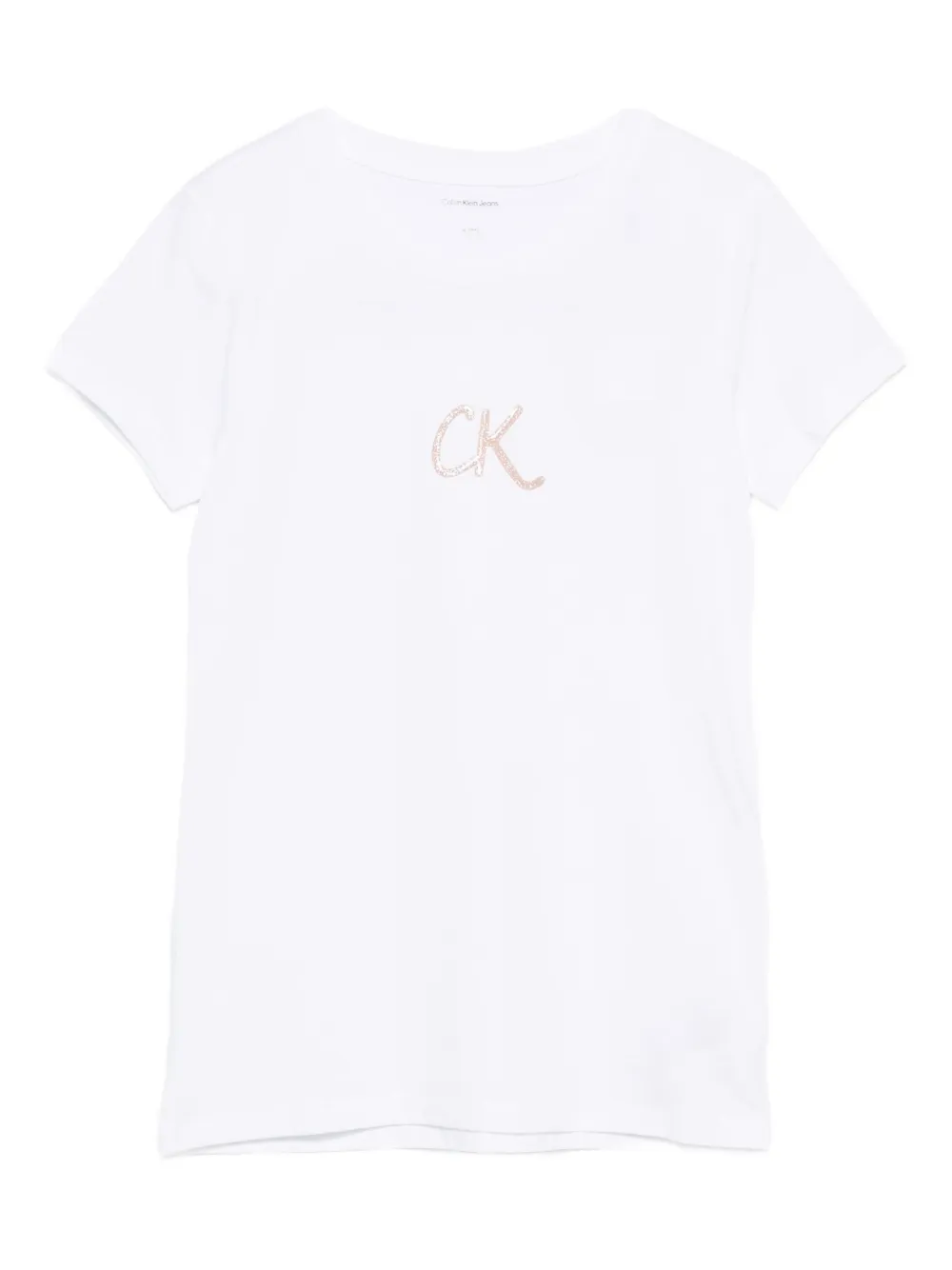 Calvin Klein Kids Katoenen top met logo Wit