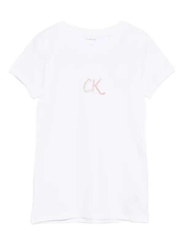 Calvin Klein Kids Logo Cotton Top White FARFETCH UK