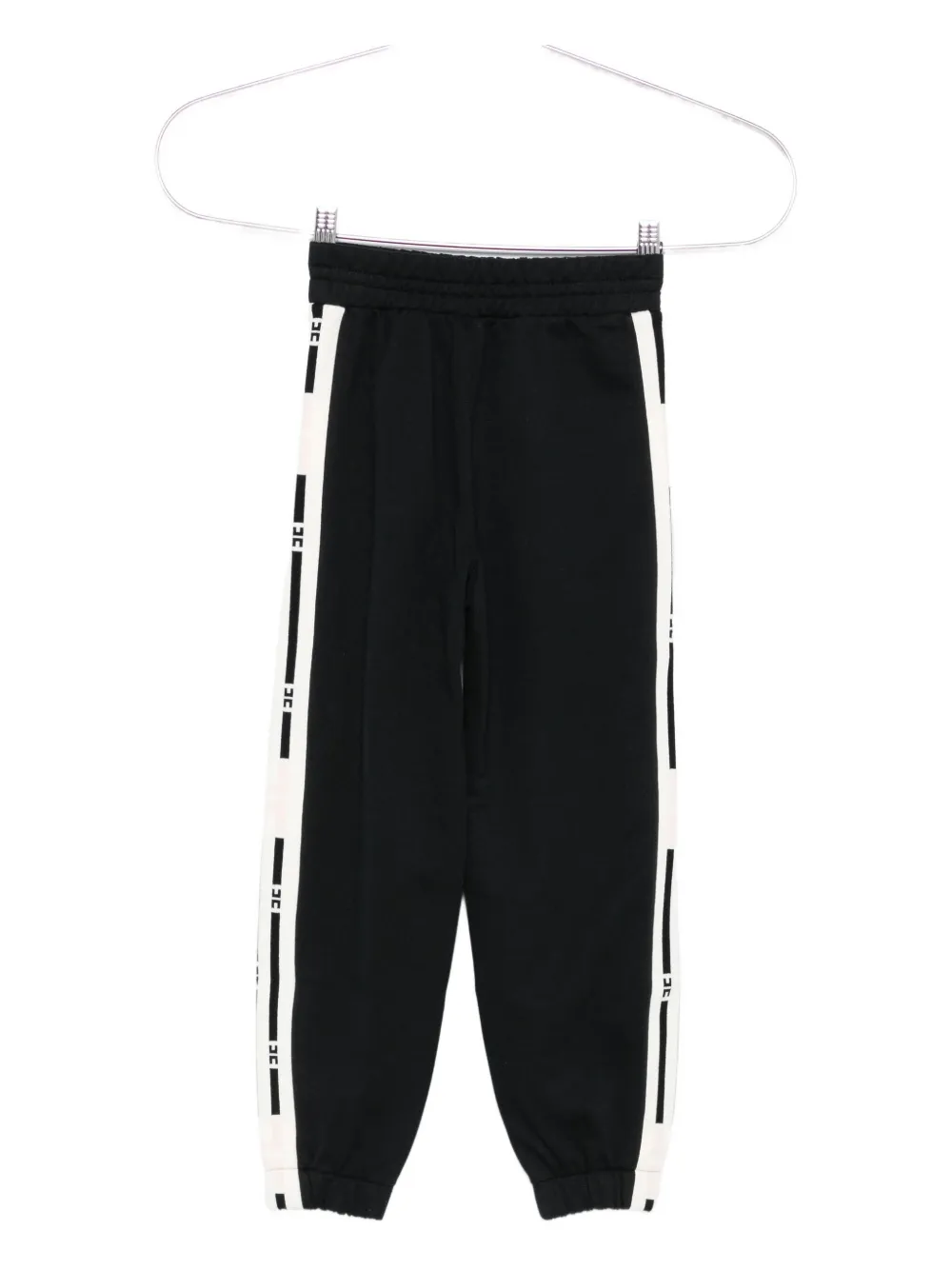Elisabetta Franchi La Mia Bambina logo-print side-stripe track pants Zwart