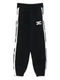 Elisabetta Franchi La Mia Bambina logo-print side-stripe track pants - Black