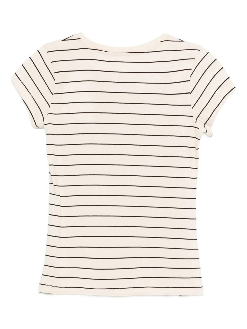 Calvin Klein Kids Gestreept katoenen T-shirt Beige