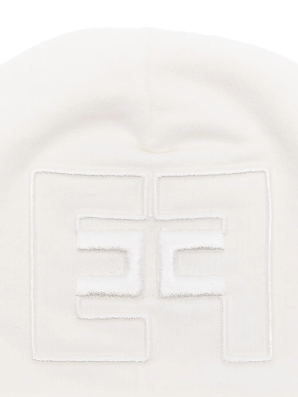 Elisabetta Franchi La Mia Bambina embroidered-logo beanie Wit