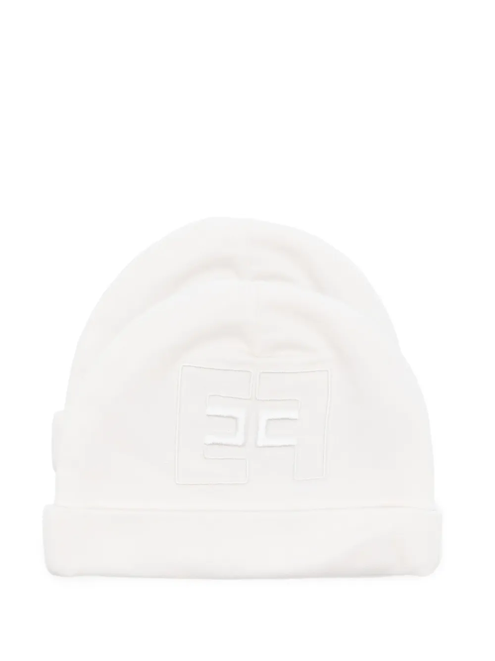 Elisabetta Franchi La Mia Bambina embroidered-logo beanie Wit