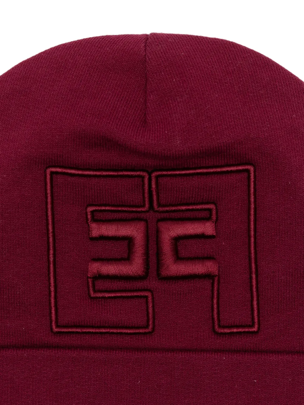 Elisabetta Franchi La Mia Bambina embroidered-logo beanie Rood