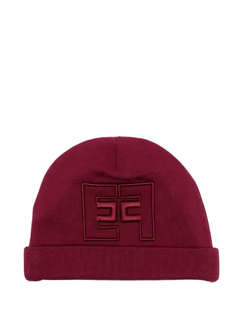Elisabetta Franchi La Mia Bambina embroidered-logo beanie