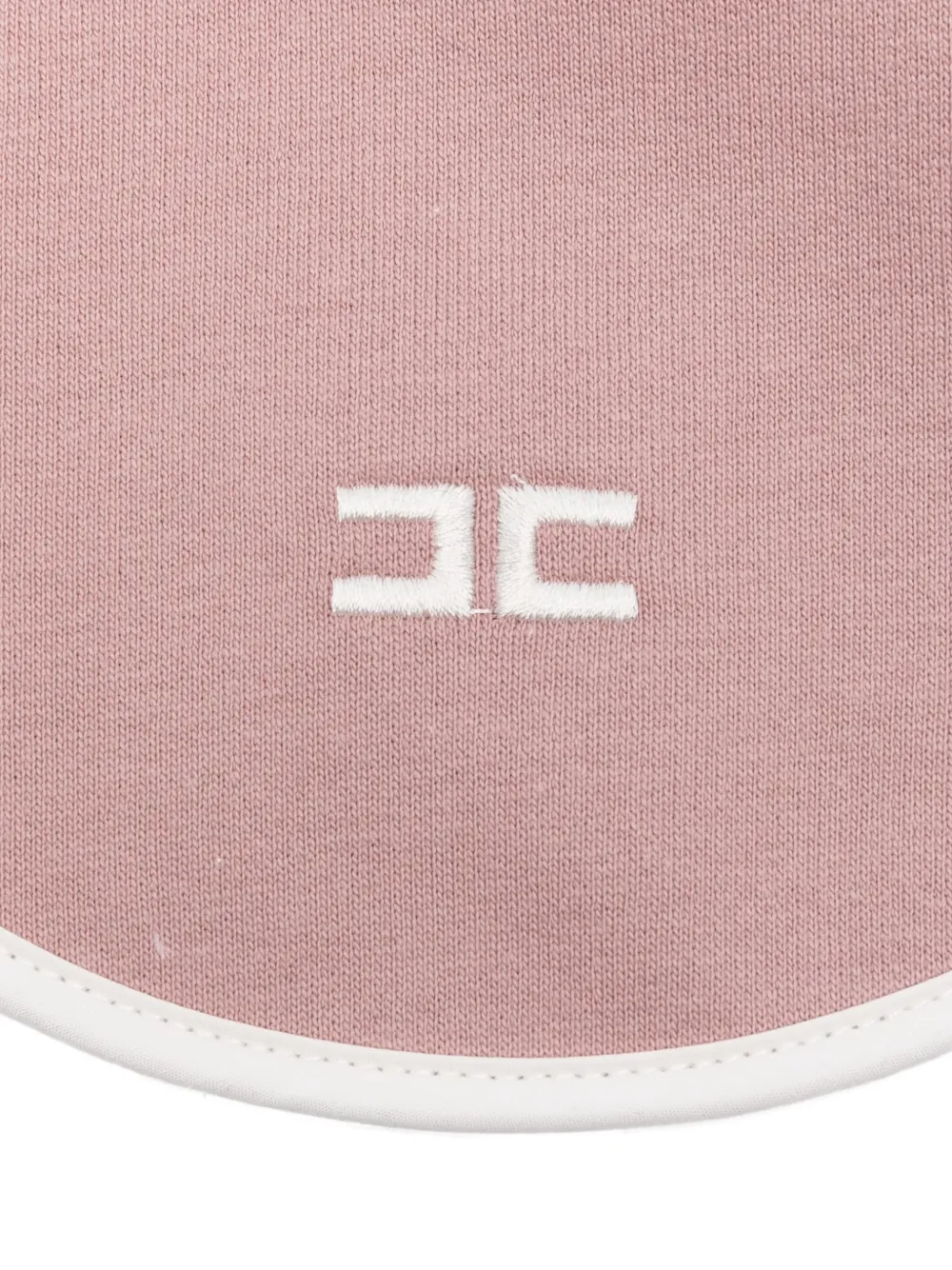 Elisabetta Franchi La Mia Bambina embroidered-logo bib Roze