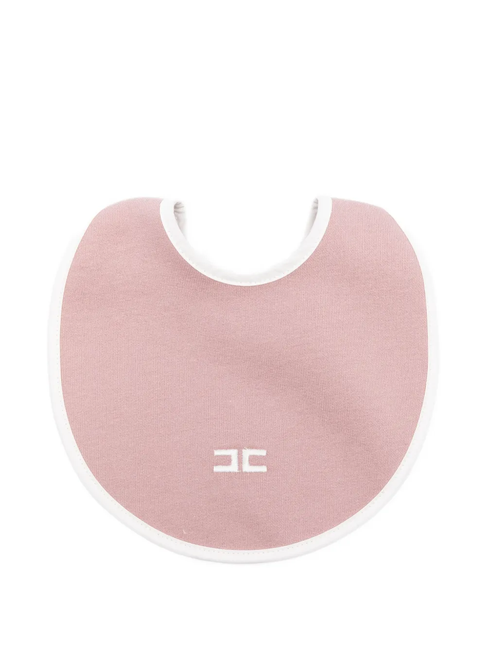Elisabetta Franchi La Mia Bambina embroidered-logo bib Roze
