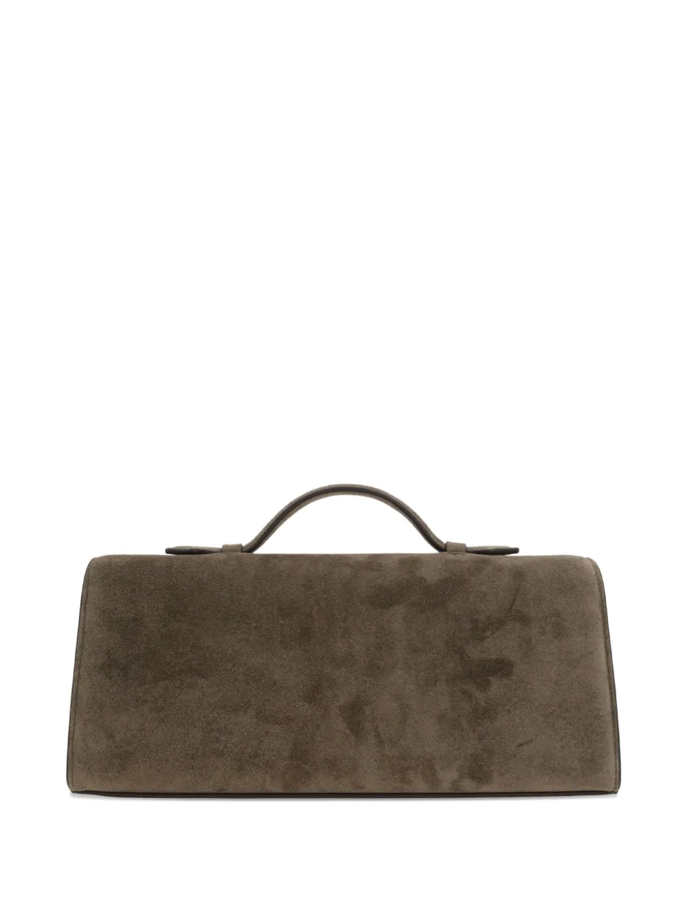 Savette Slim Symmetry Turn-lock Flat-handle Tote Bag In Brown