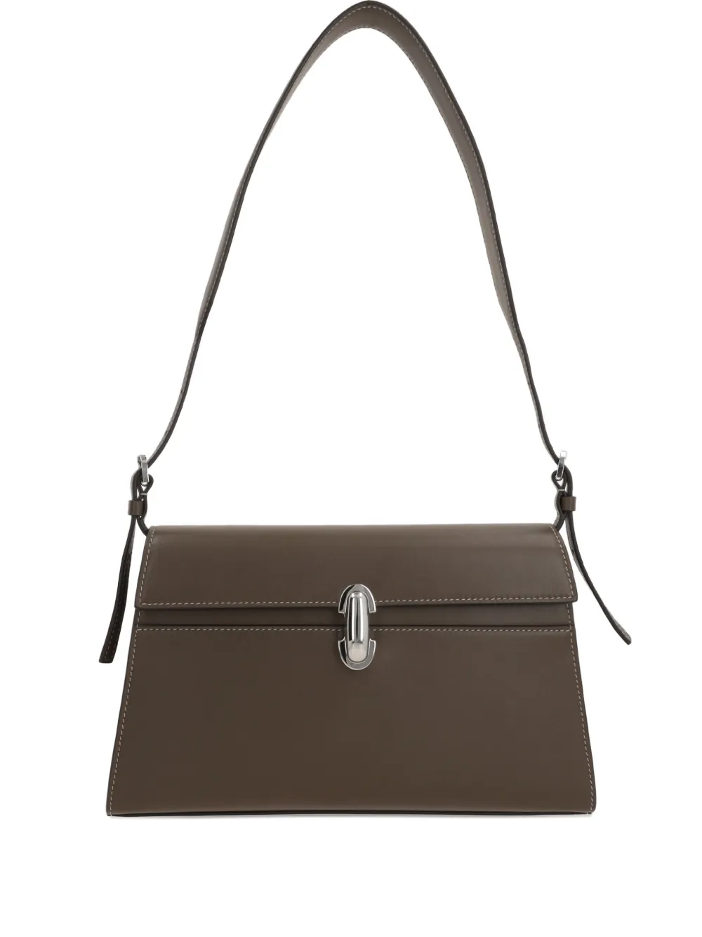 turn-lock flap shoulder bag