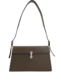 Savette turn-lock flap shoulder bag - Brown