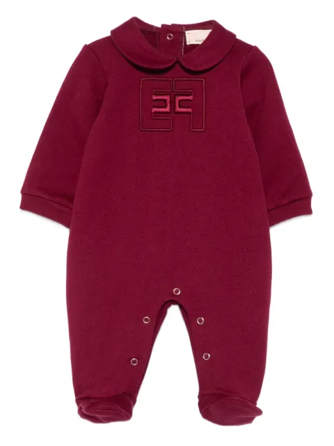 Elisabetta Franchi La Mia Bambina embroidered-collar babygrow
