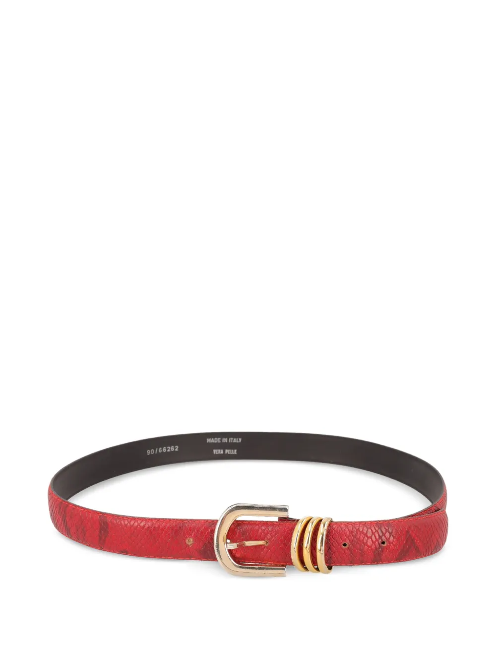 Vintage cinturón Python | rojo | Image 1