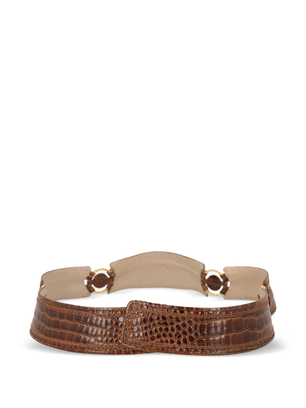 Pre-owned Pirovano Vintage Leather Belt In Brown