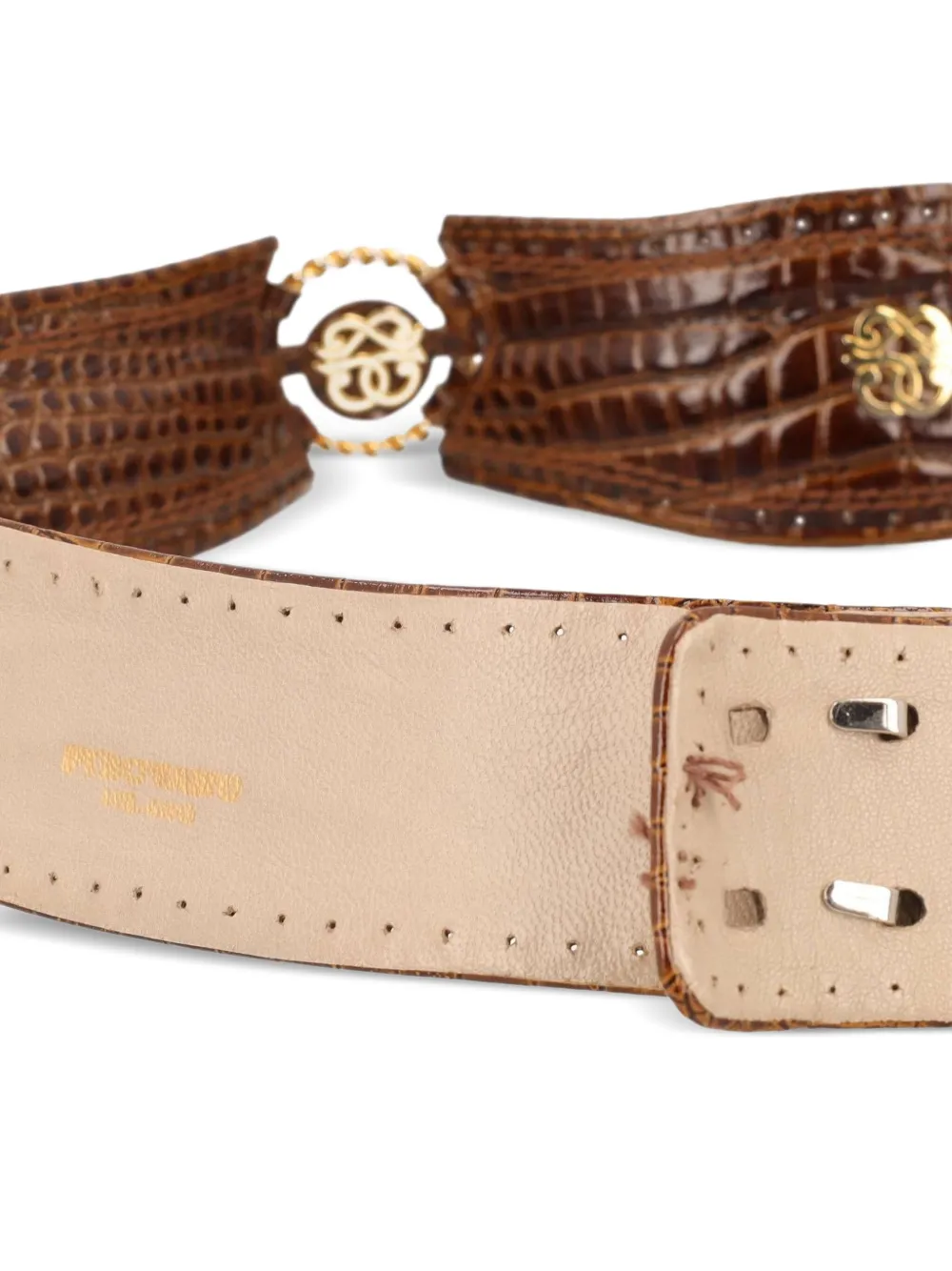 Pre-owned Pirovano Vintage Leather Belt In Brown