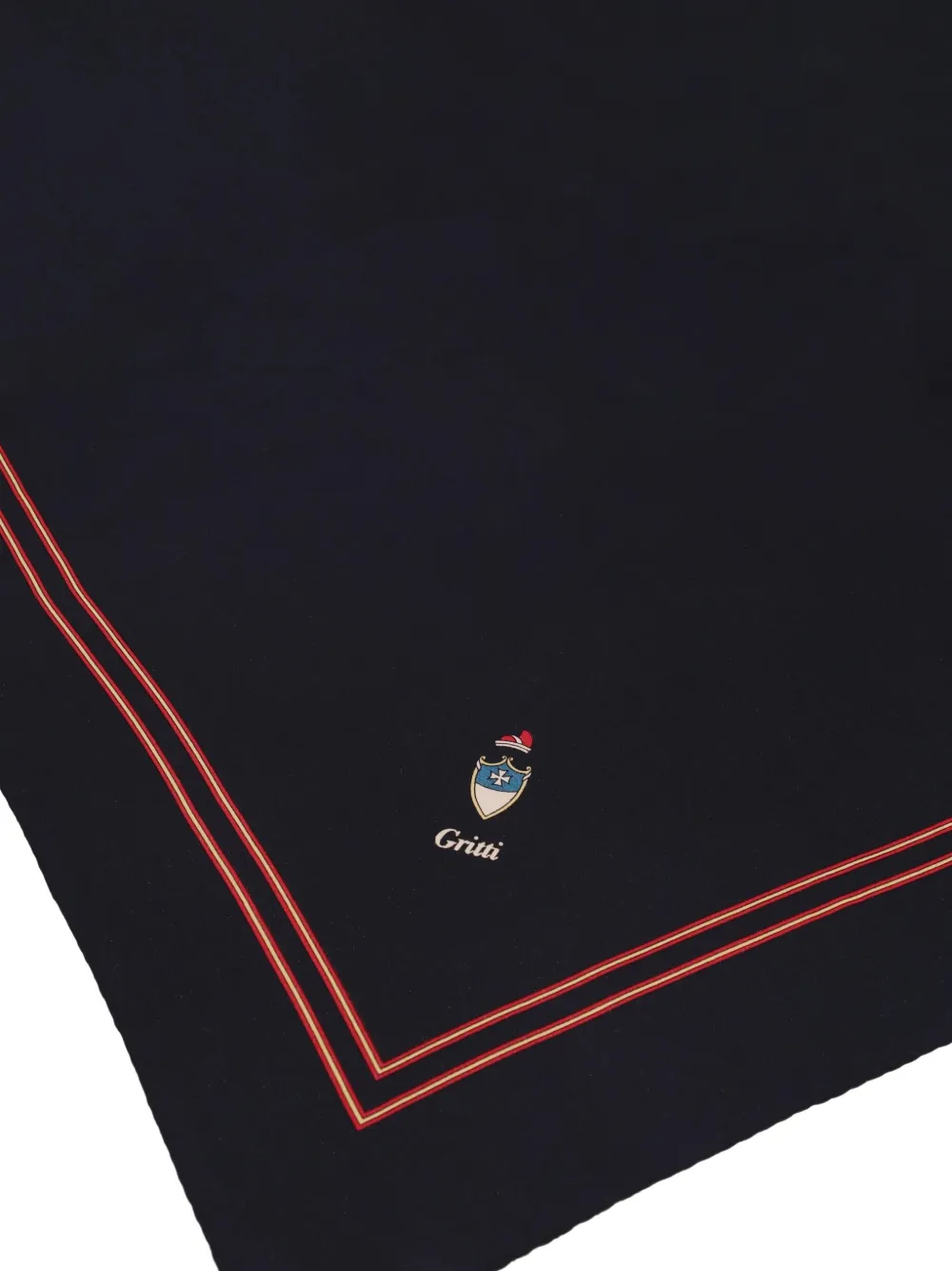 Pre-owned Vintage Gritti Silk Scarf In Blue