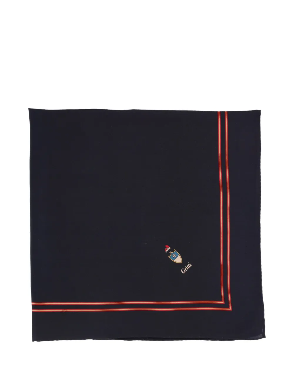 Pre-owned Vintage Gritti Silk Scarf In Blue