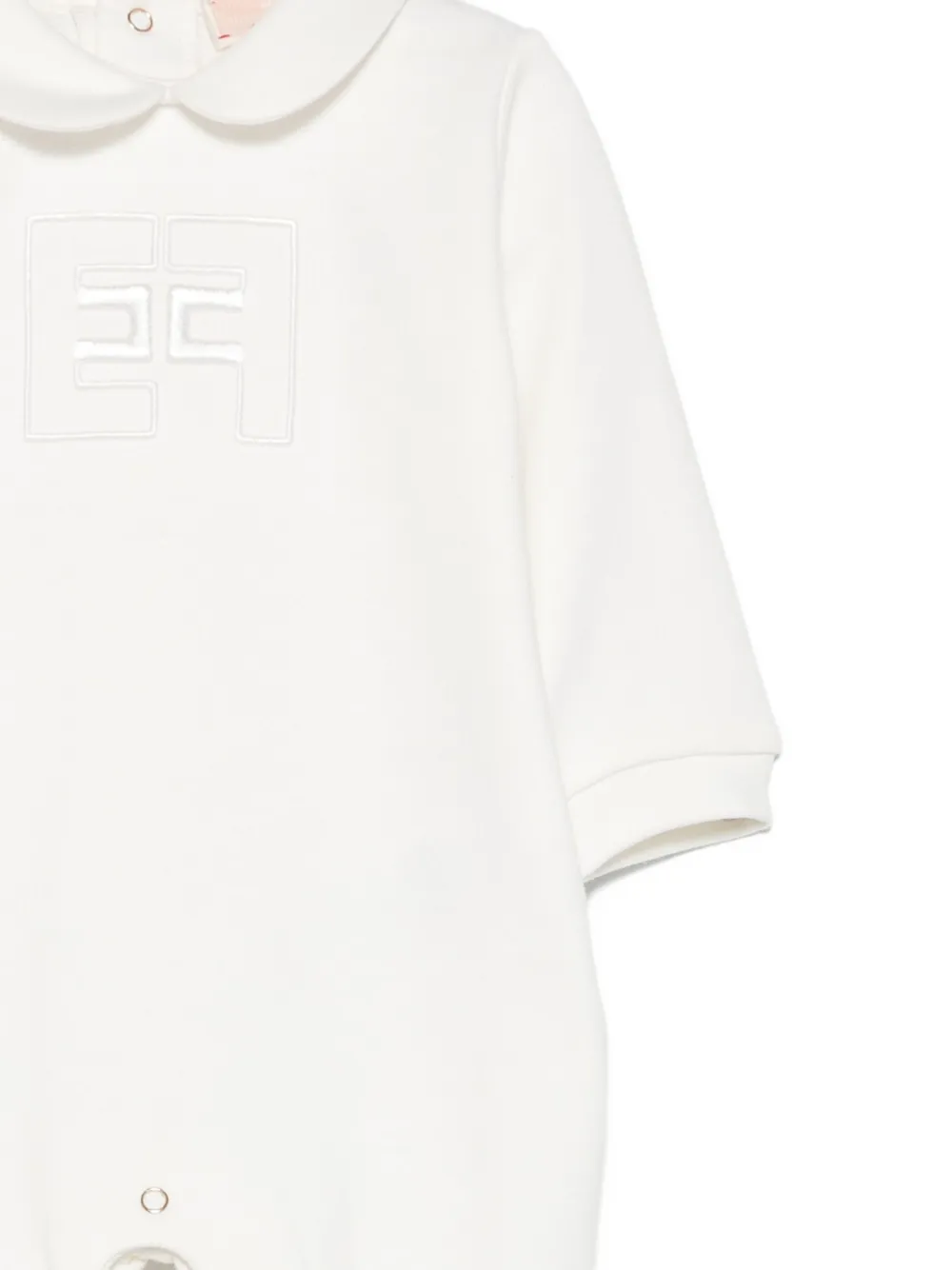Elisabetta Franchi La Mia Bambina Peter Pan-collar bodysuit Wit