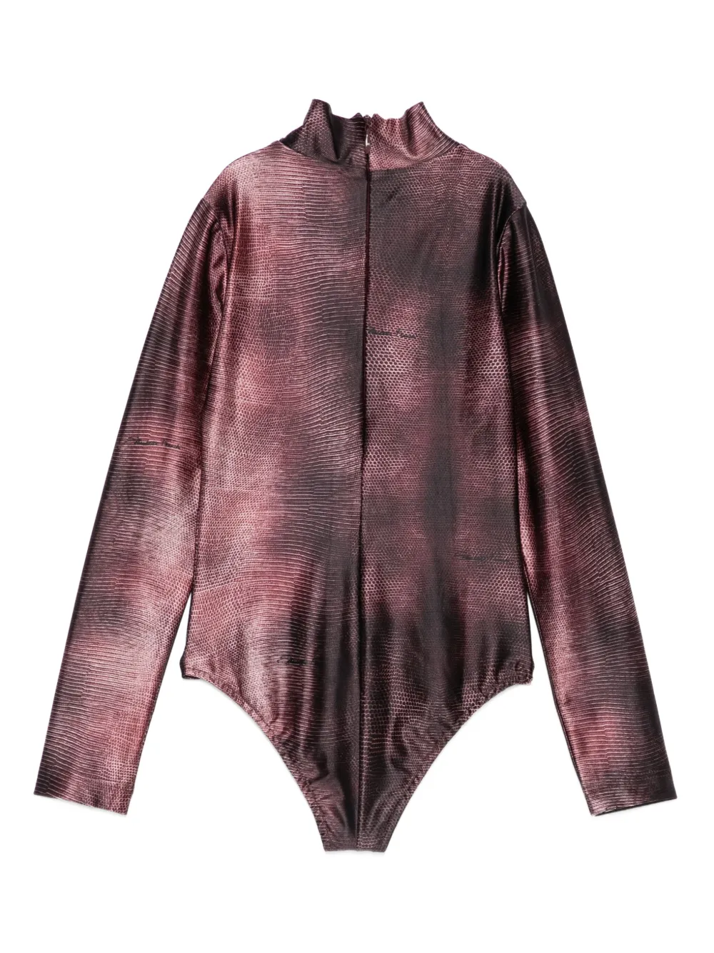 Elisabetta Franchi La Mia Bambina patterned high-neck bodysuit Rood