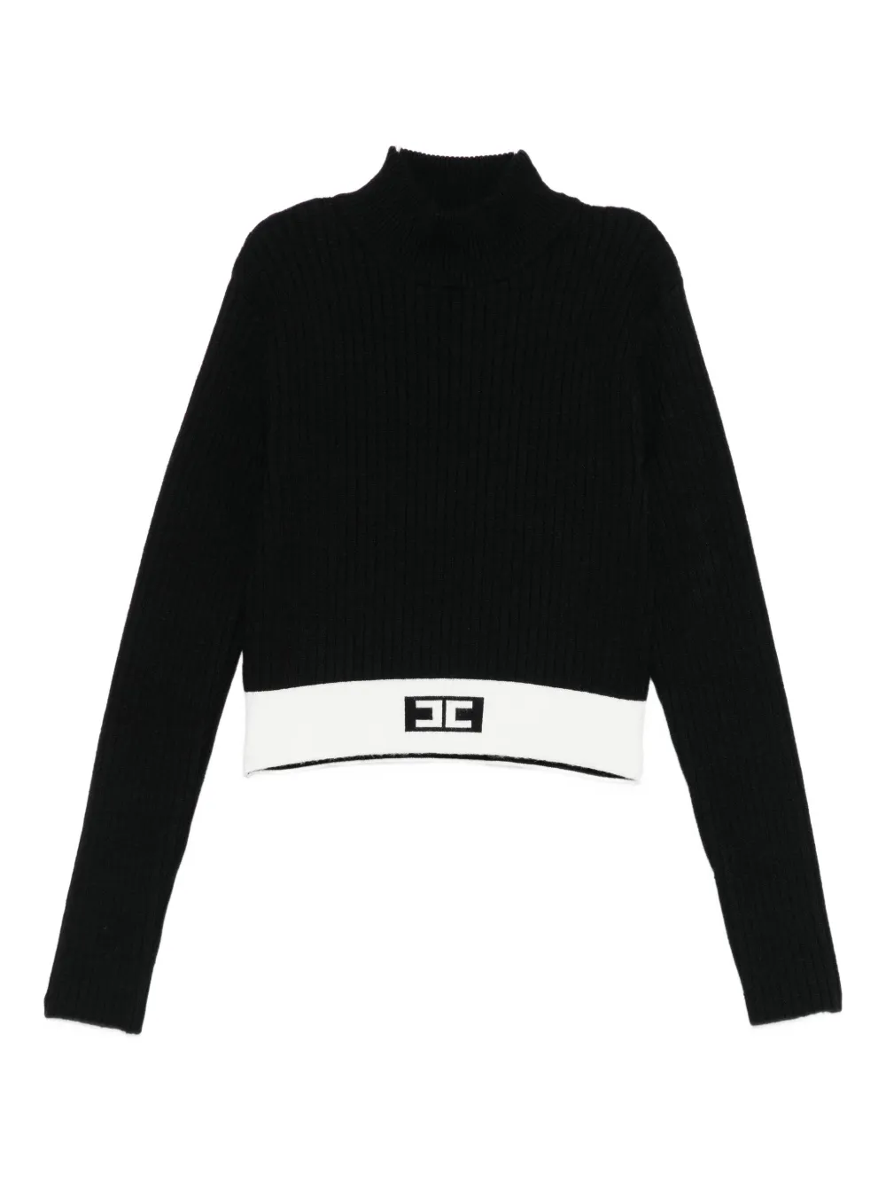 Elisabetta Franchi La Mia Bambina logo-band sweater Zwart