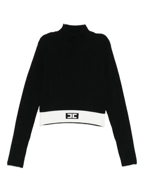 Elisabetta Franchi La Mia Bambina logo-band sweater