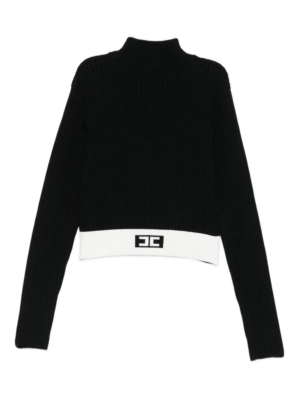 Elisabetta Franchi La Mia Bambina logo-band sweater Zwart