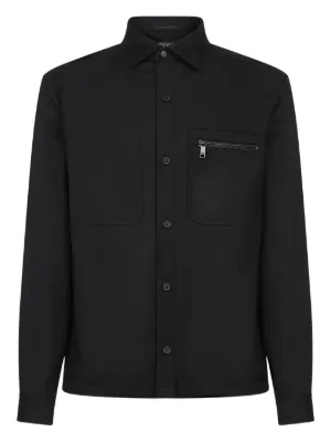 Stone Island flap-pocket logo-patch Shirt | Grey | FARFETCH ID
