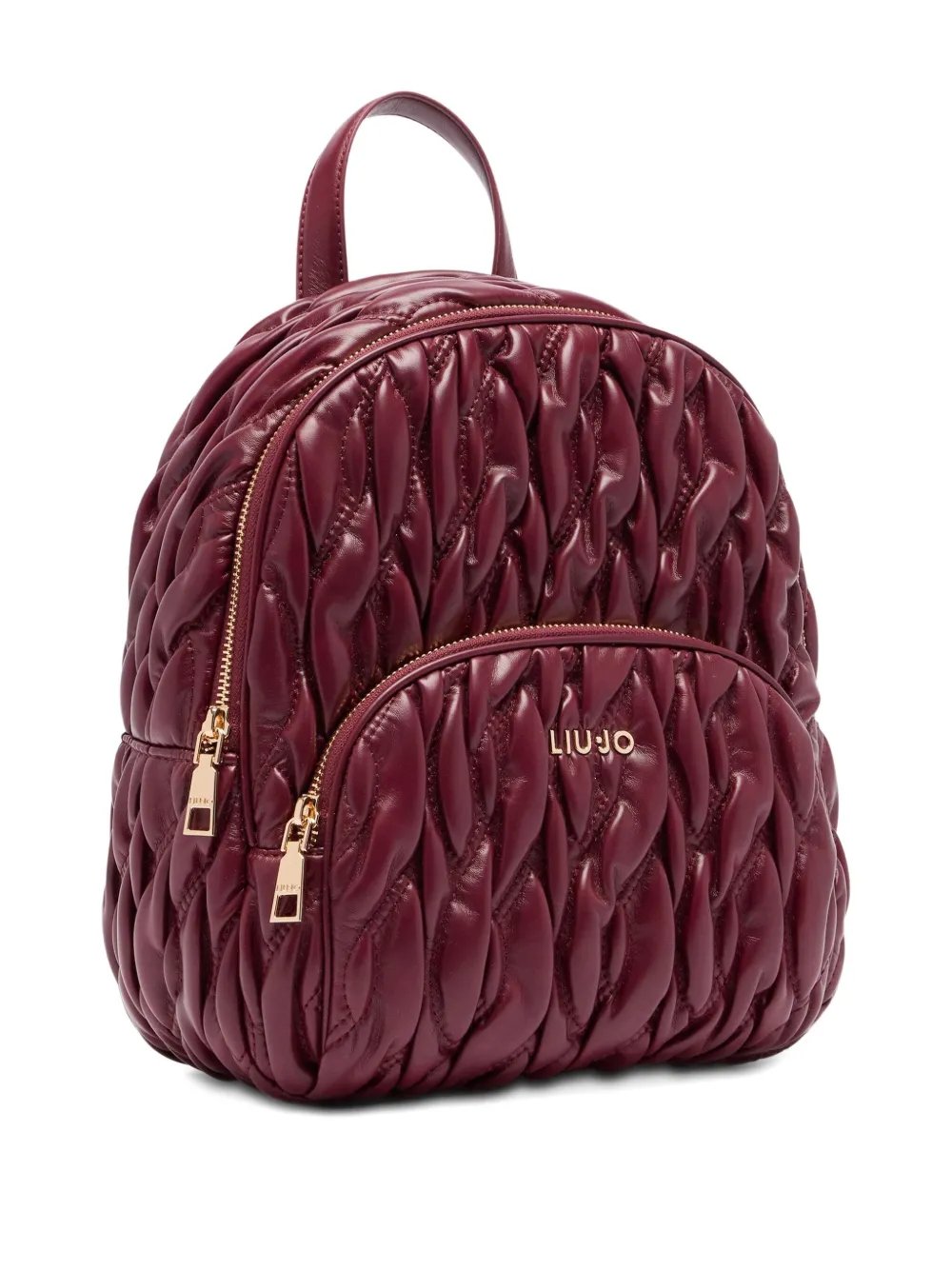 LIU JO quilted logo backpack Rood