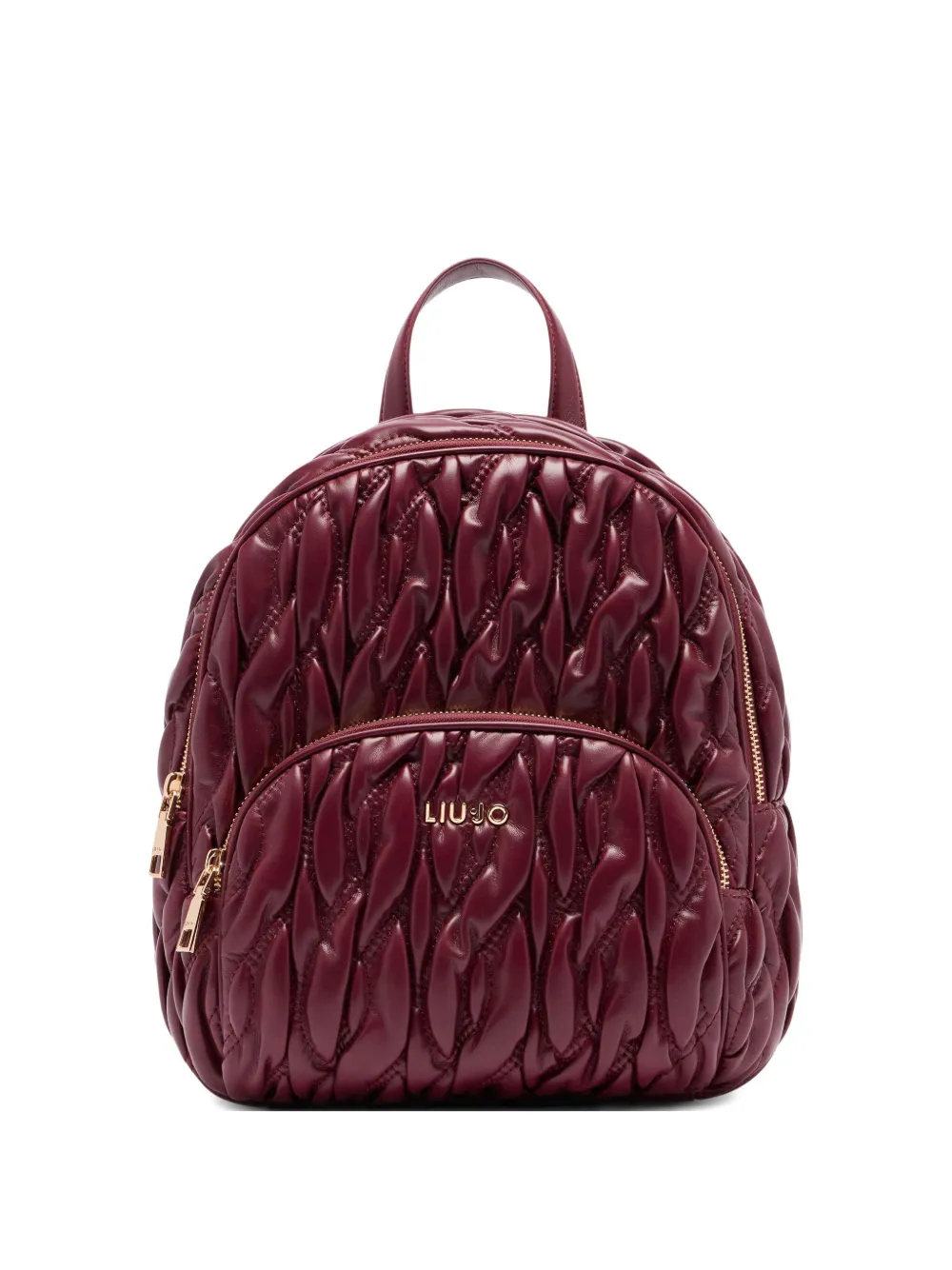 Liu •jo Quilted Logo Backpack In Red