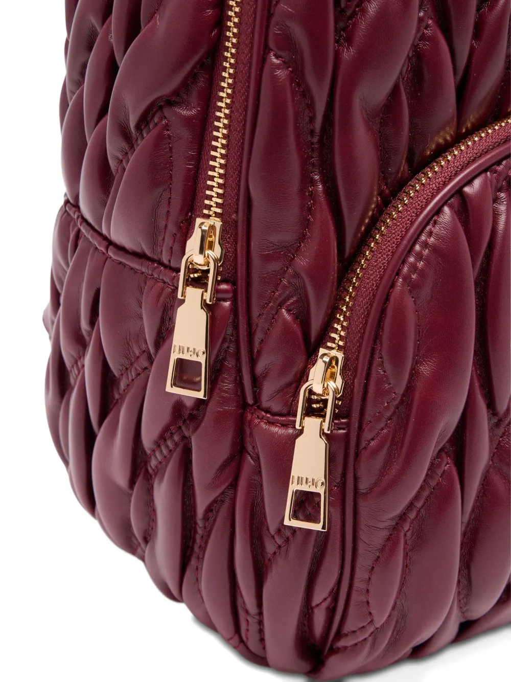 LIU JO quilted logo backpack Rood
