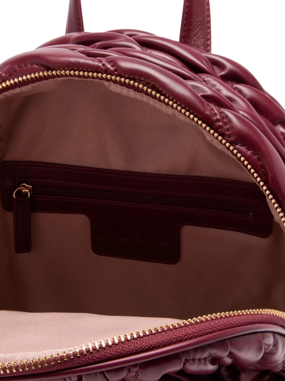 LIU JO quilted logo backpack Rood