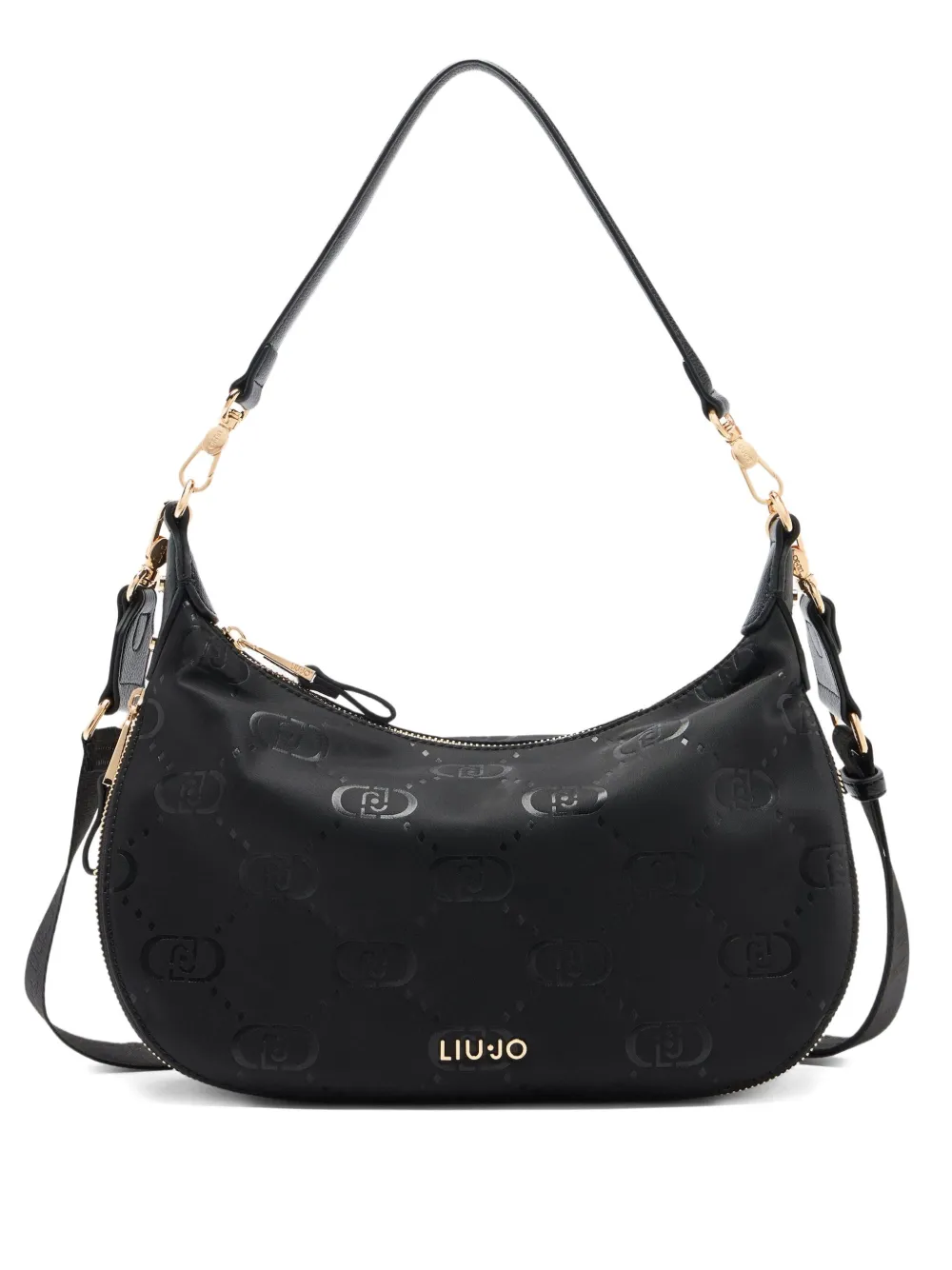 medium logo-print zip shoulder bag