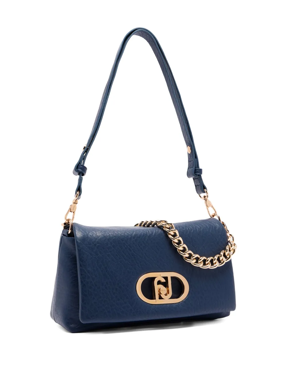 LIU JO medium LaPuffy logo-plaque chain-strap shoulder bag Blauw