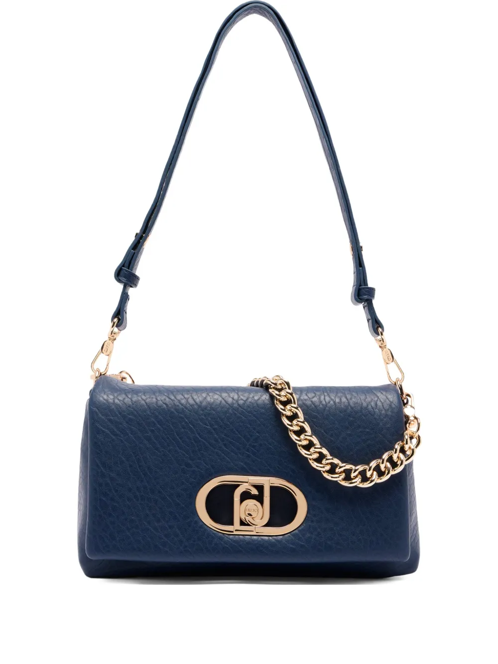 LIU JO medium LaPuffy logo-plaque chain-strap shoulder bag Blauw