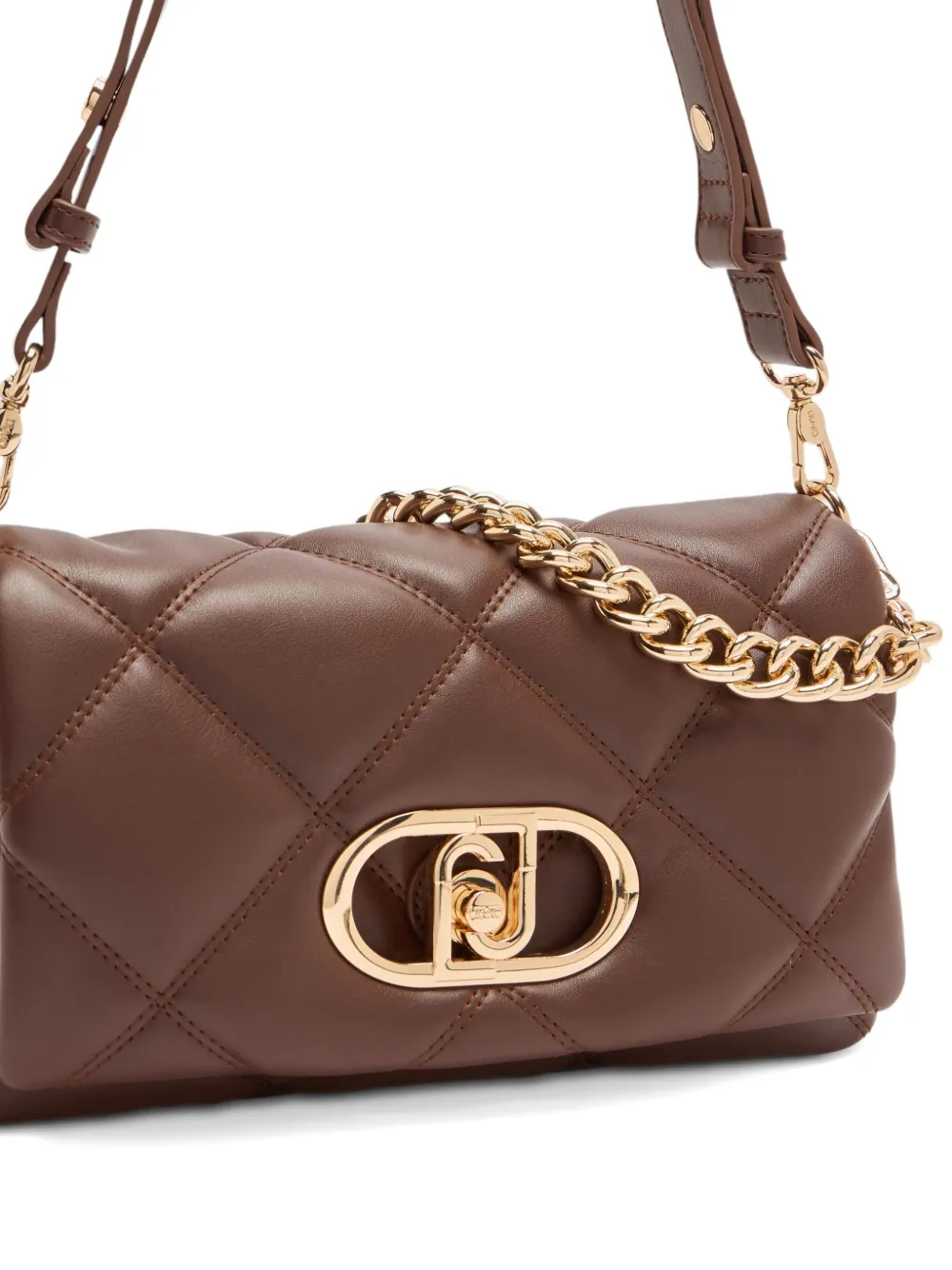 LIU JO medium LaPuffy quilted chain-strap cross body bag Bruin
