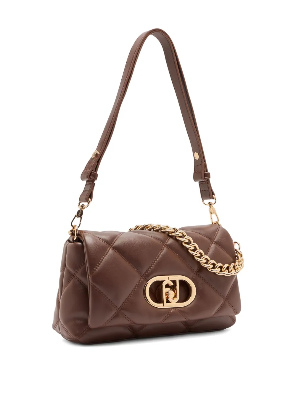 LIU JO medium LaPuffy quilted chain-strap cross body bag Bruin