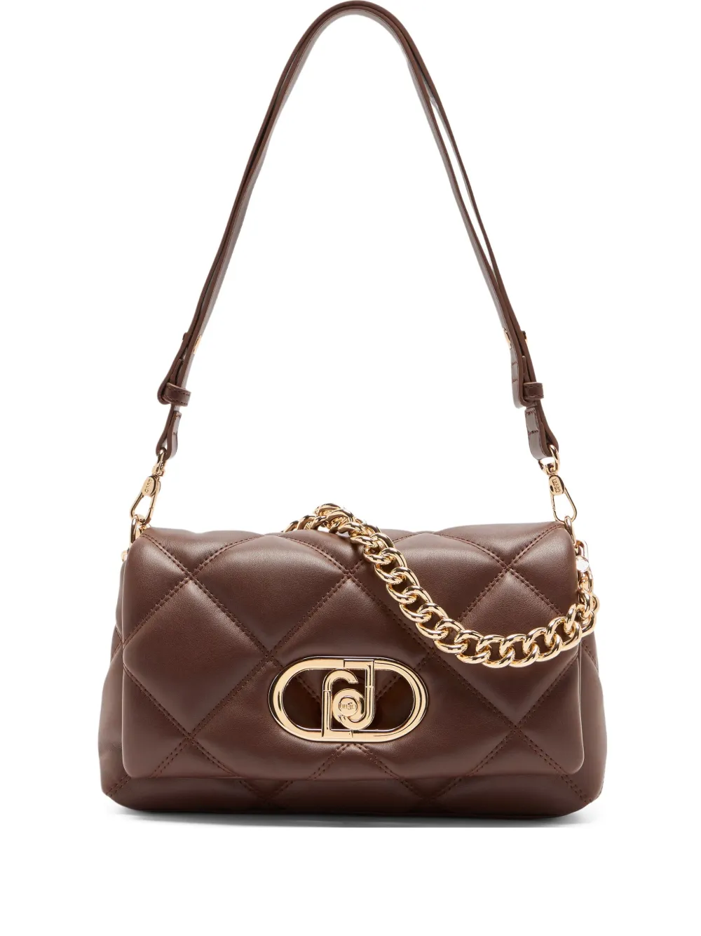 LIU JO LaPuffy medium gewatteerde crossbodytas met kettinghengsel Bruin