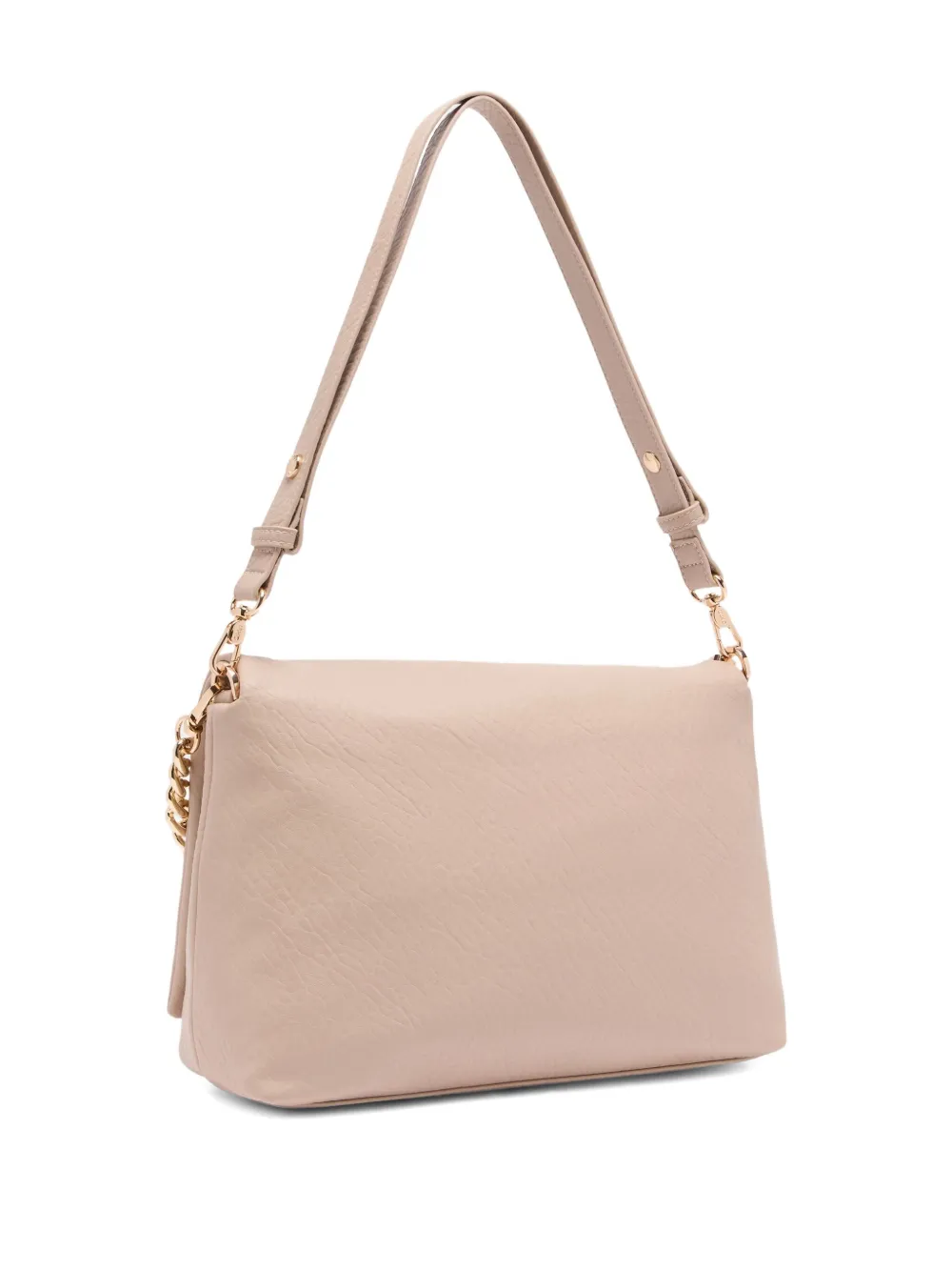 LIU JO LaPuffy grote schoudertas met kettinghengsel en logoplakkaat - Beige