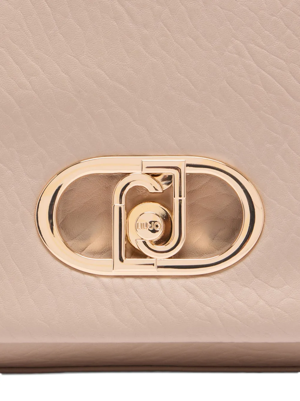 LIU JO large LaPuffy logo-plaque chain-strap shoulder bag Beige