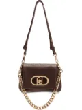 LIU JO small LaPuffy logo-plaque chain-strap shoulder bag - Brown