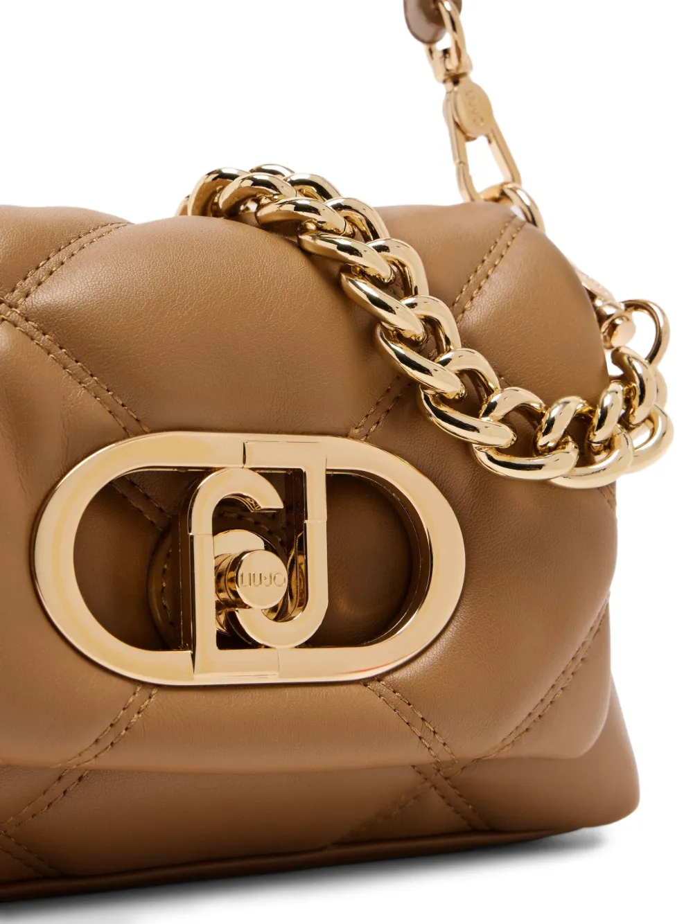 Liu •jo Small Lapuffy Matelassé Chain-strap Shoulder Bag In Brown