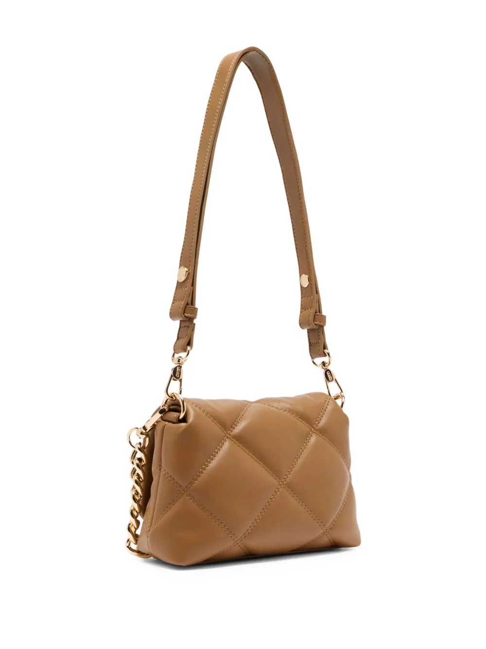 Liu •jo Small Lapuffy Matelassé Chain-strap Shoulder Bag In Brown