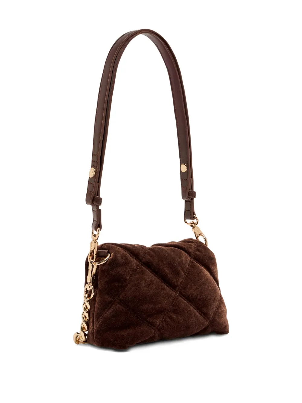 LIU JO small LaPuffy quilted logo cross body bag Bruin
