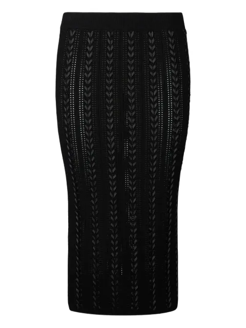 LIU JO falda midi tejida con diseño trenzado
