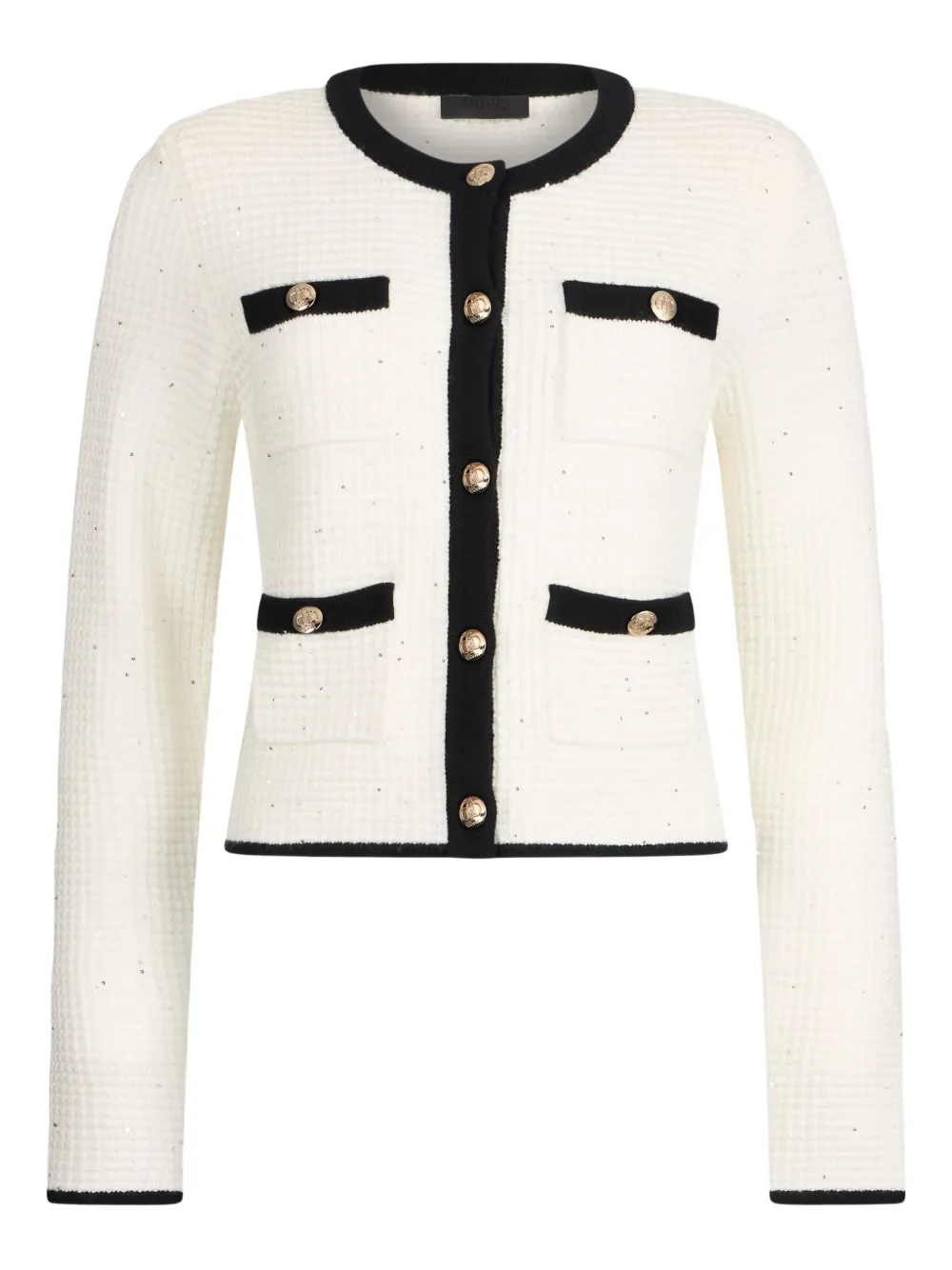 Liu •jo Knit Button-fastening Jacket In Multi