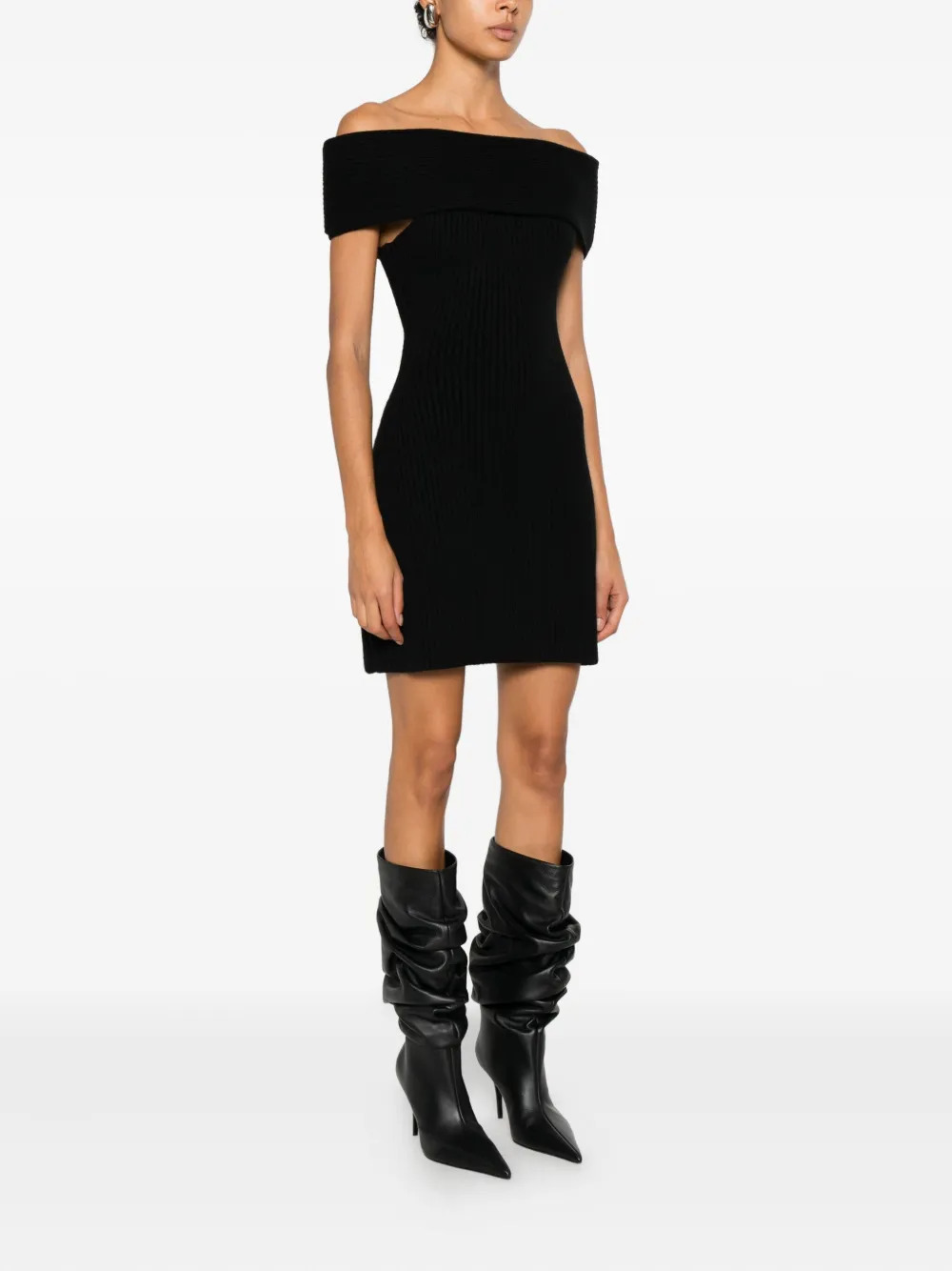 Givenchy Off-shoulder midi-jurk Zwart