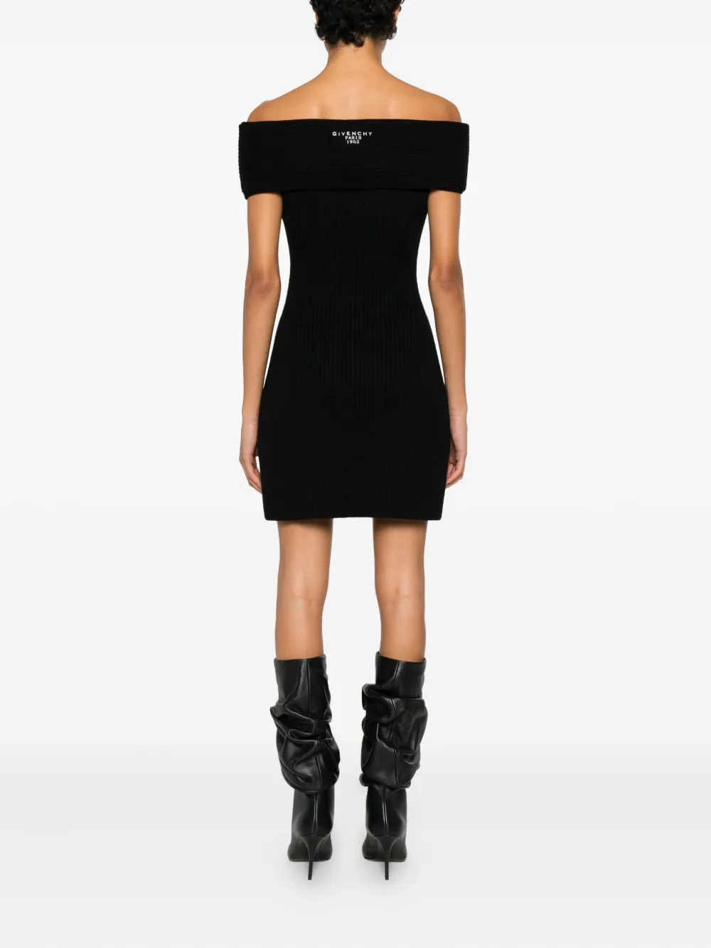 Givenchy Off-shoulder midi-jurk Zwart