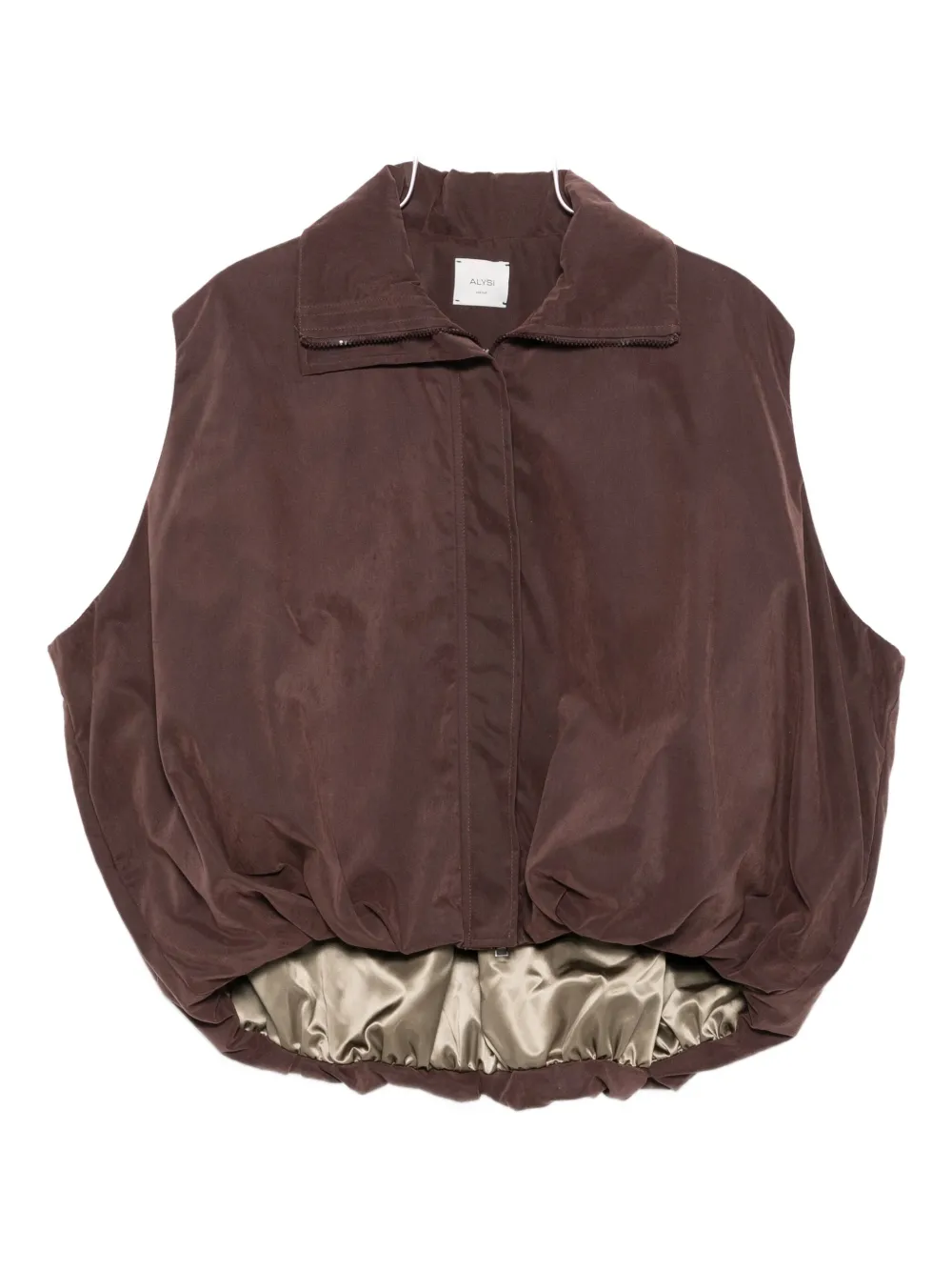 Alysi elasticated-waist sleeveless gilet Bruin