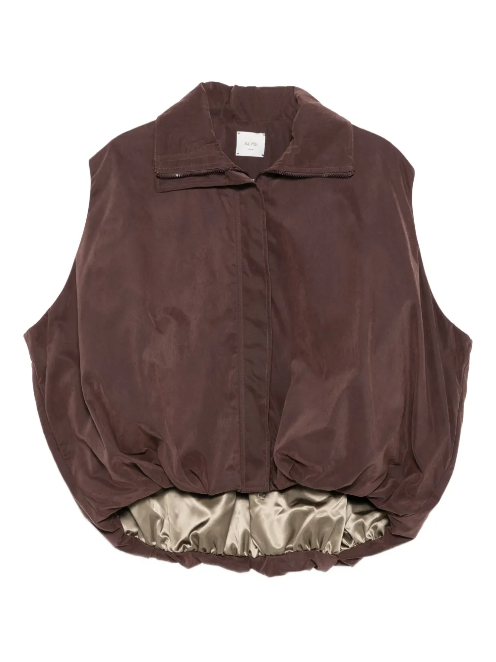 Alysi elasticated-waist sleeveless gilet Bruin